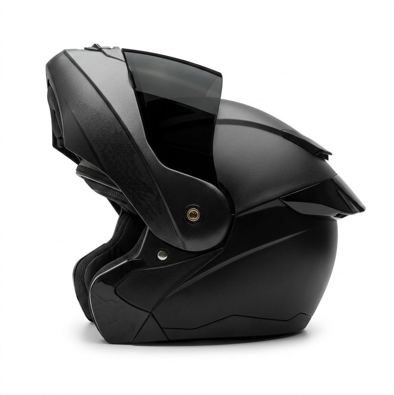 Samrat Modular Flip-Up Bike Helmet Matt Black - Image 5
