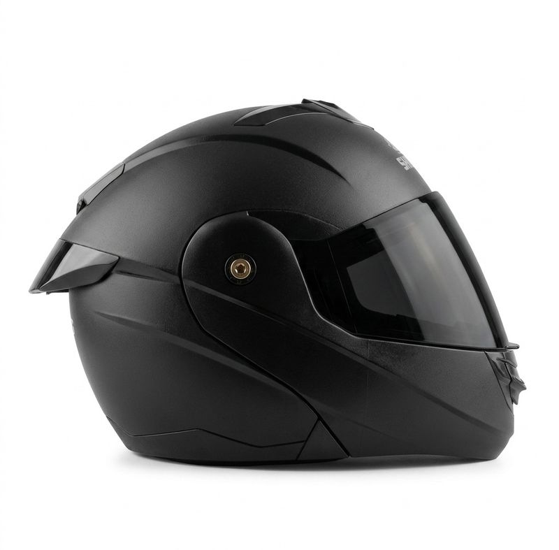 Samrat Modular Flip-Up Bike Helmet Matt Black - Image 6