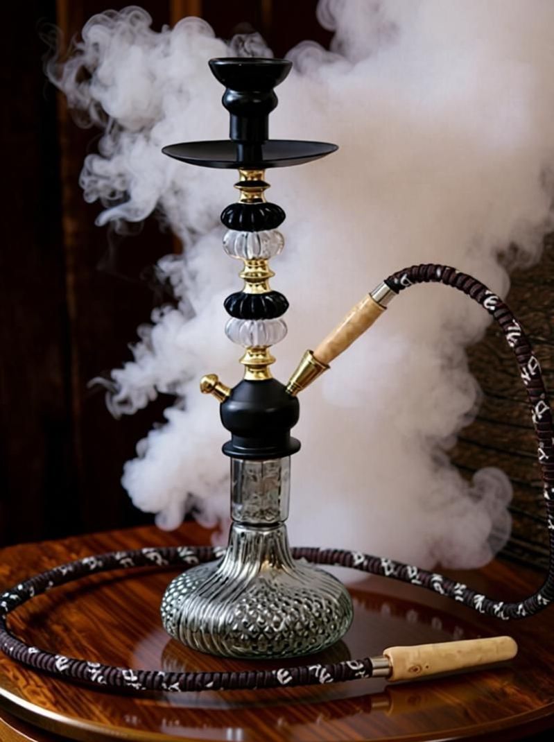 ALL.NATION.IMPEX 15 inch Glass Hookah (Black) - Image 6