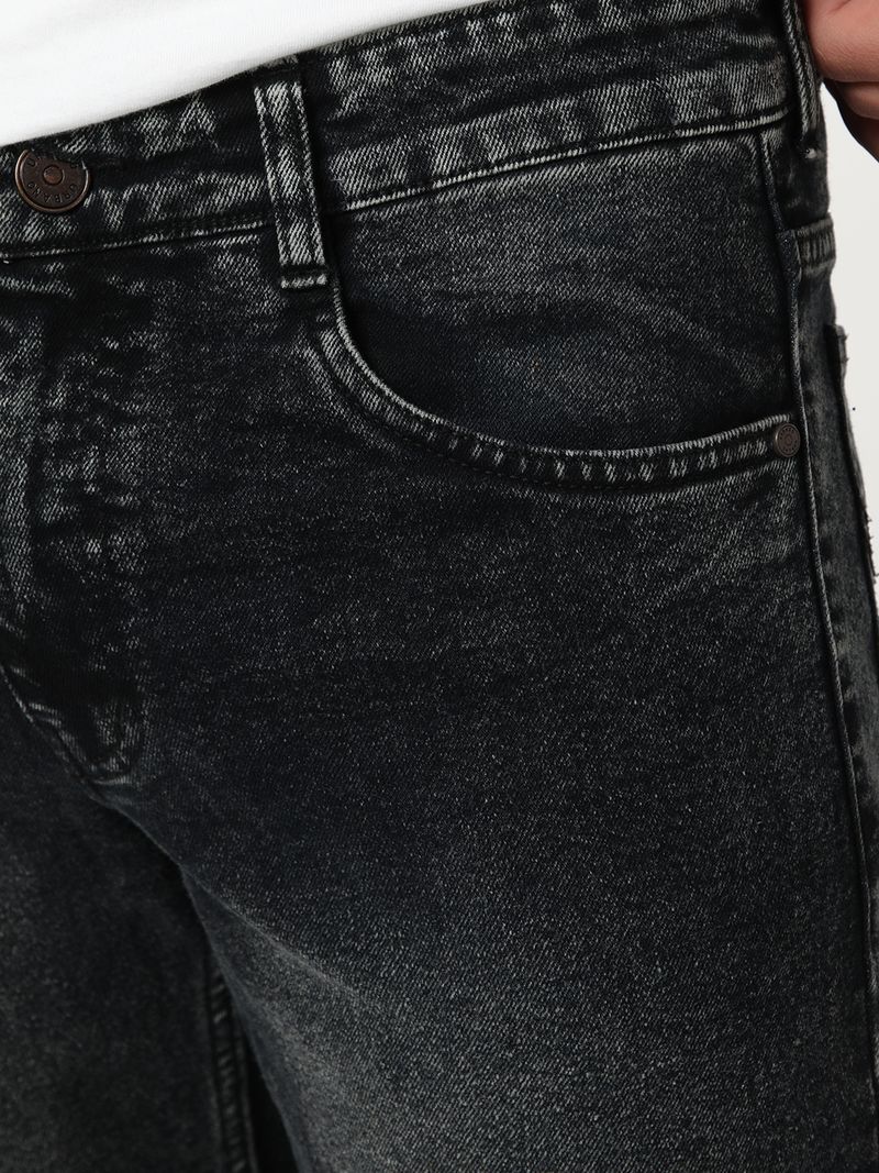 Urbano Fashion Men Boot-Leg Mid Rise Black Jeans - Image 6