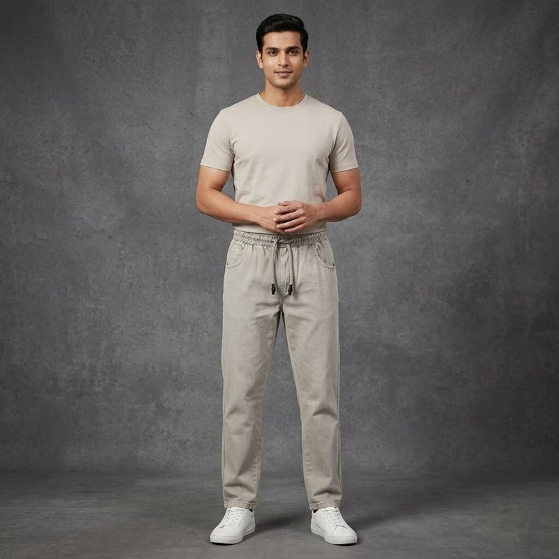 KADLS Men Straight Fit Mid Rise Grey Jeans - Image 7