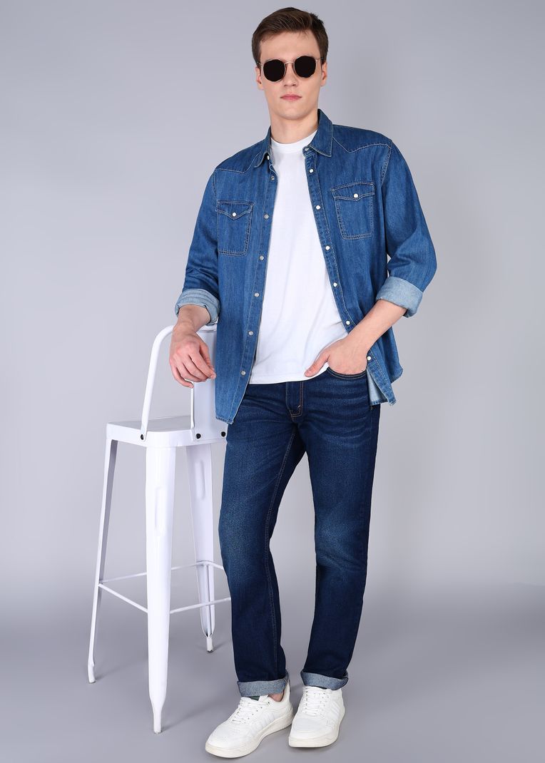 LEVI'S Men Slim Mid Rise Dark Blue Jeans - Image 7