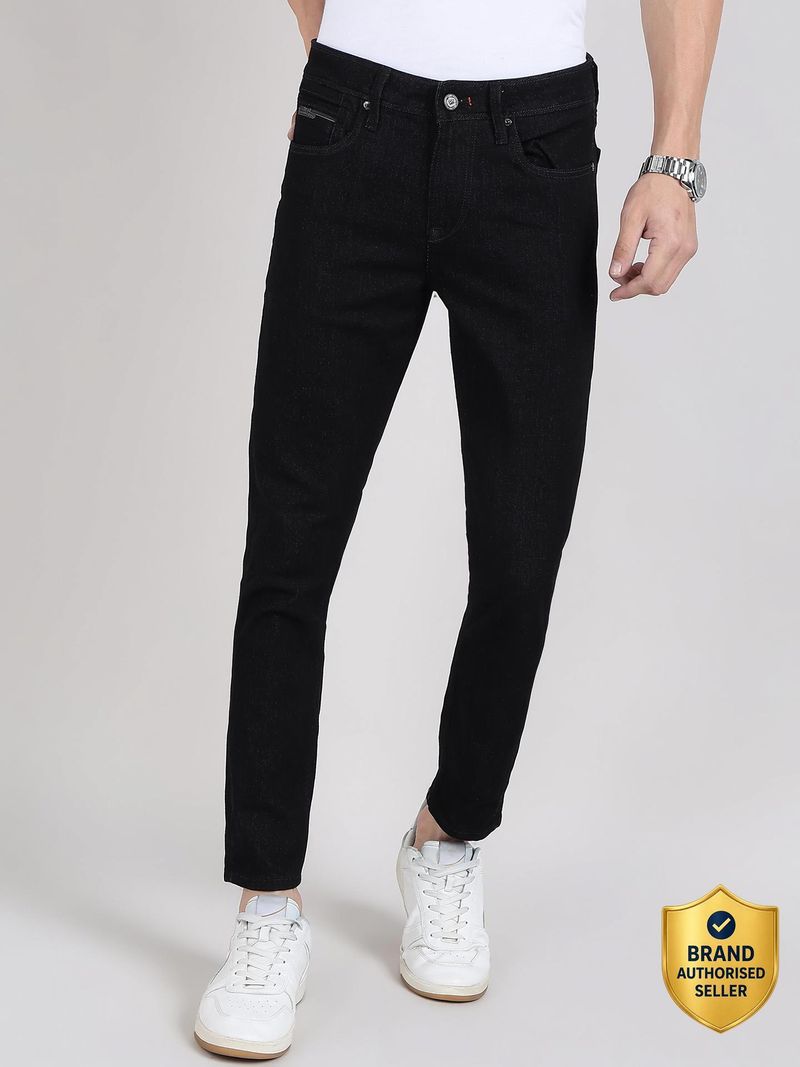 KILLER Men Skinny Mid Rise Dark Blue Jeans - Image 5