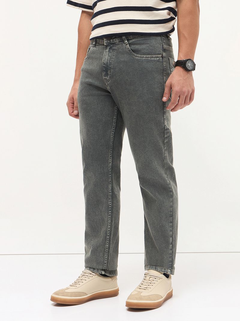 Urbano Fashion Men Regular Mid Rise Grey Jeans - Image 6