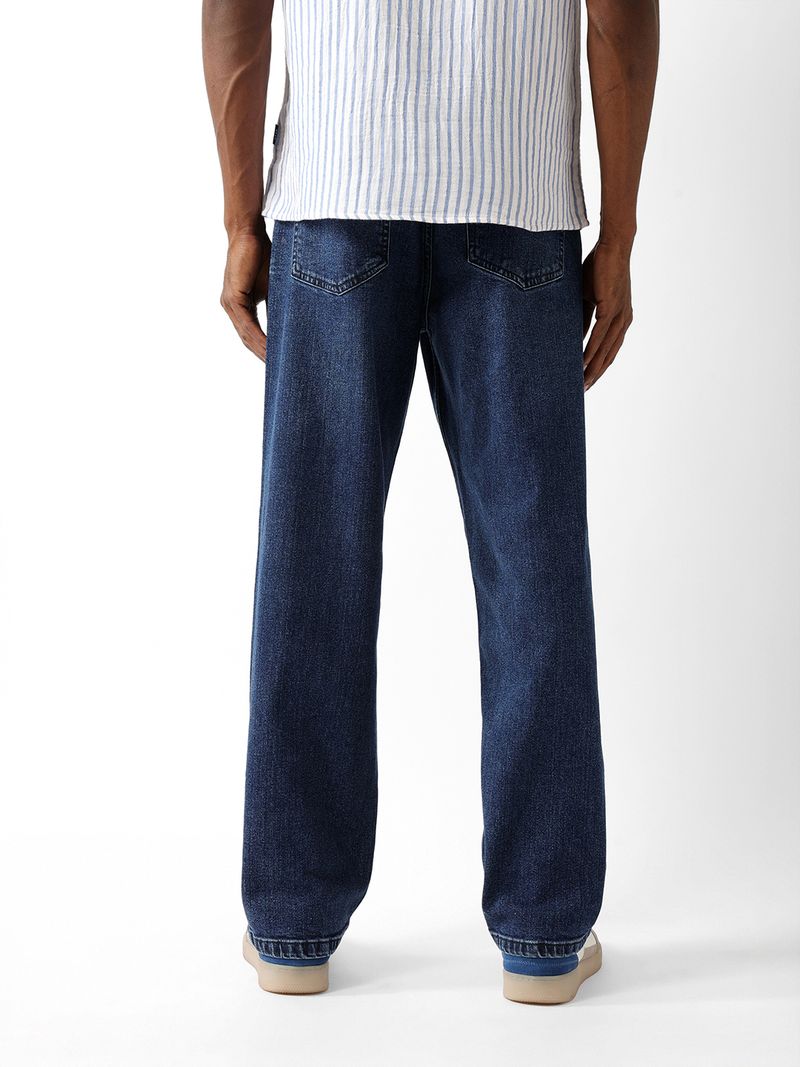 THE BEAR HOUSE Men Relaxed Fit Mid Rise Dark Blue Jeans - Image 6
