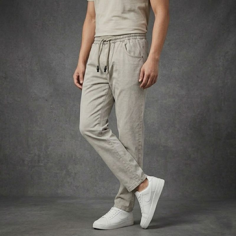 KADLS Men Straight Fit Mid Rise Grey Jeans - Image 6