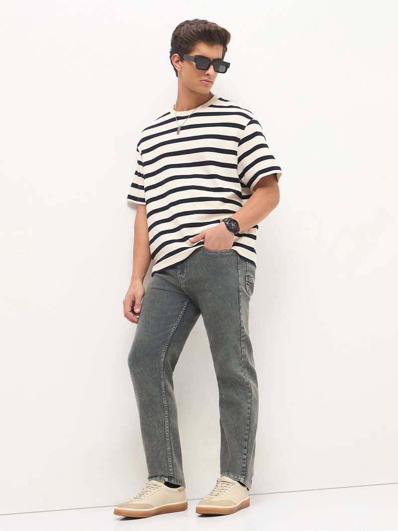 Urbano Fashion Men Regular Mid Rise Grey Jeans - Image 8