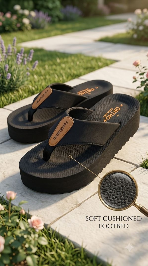 FootStation Boys Slip On Slipper Flip Flop (Black, 6.5-7 Years) - Image 3