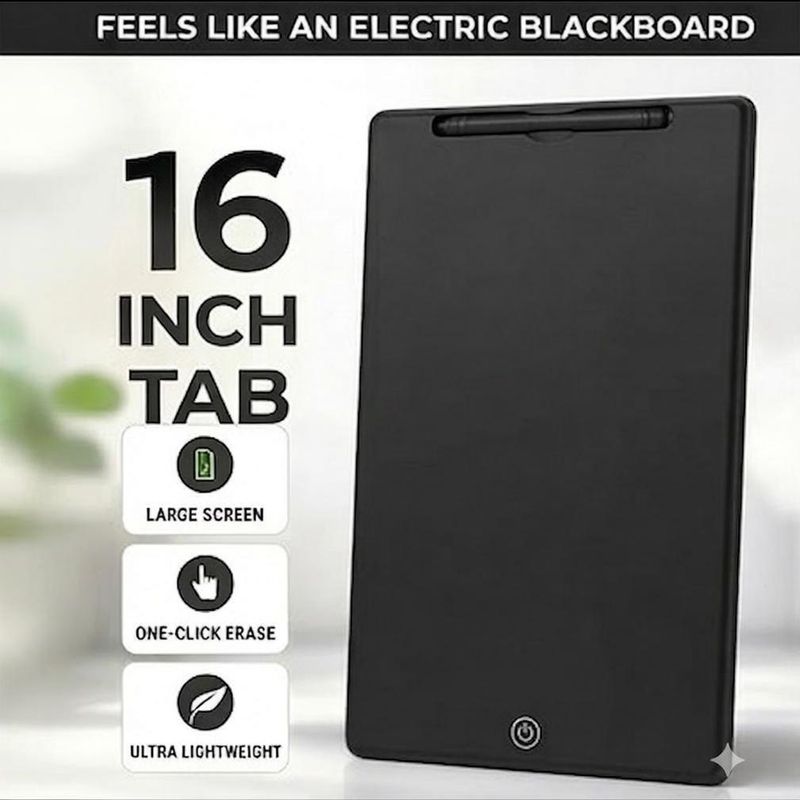 Glancing 16 inch LCD Writing Pad ,Writing Tablet (Multicolor, Black) - Image 5