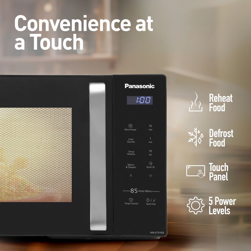 Panasonic 25L Solo Microwave Oven (NN-ST310QBFG, Black) - Image 6