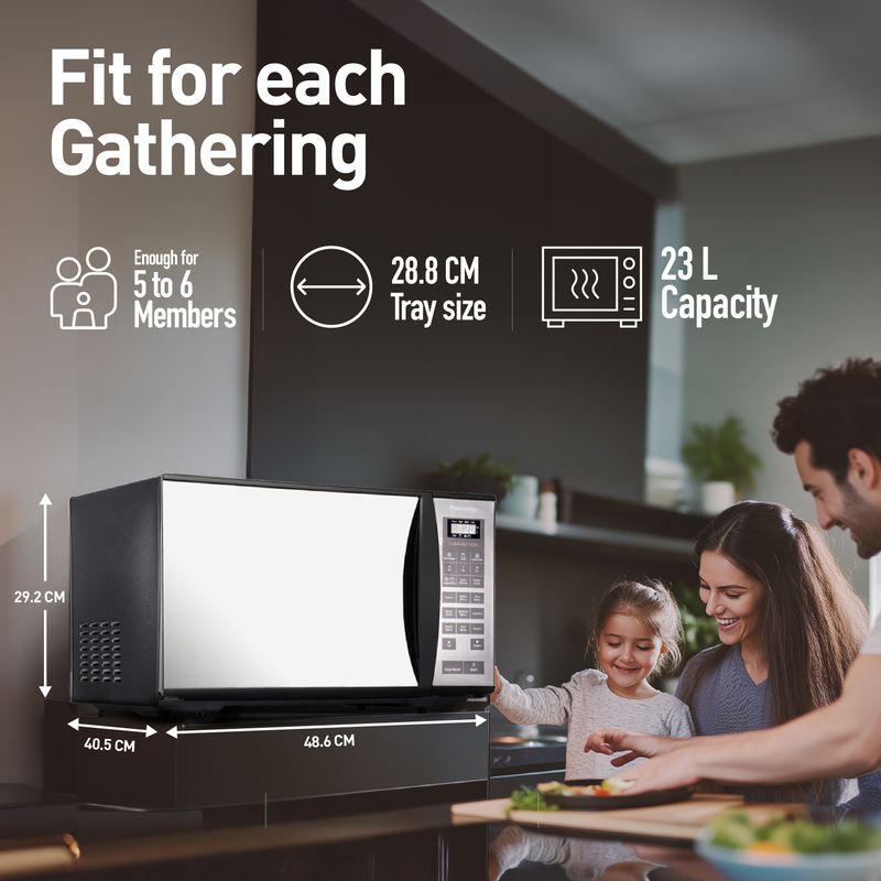 Panasonic 23L Convection Microwave Oven (NN-CT353BFDG, Black) - Image 4