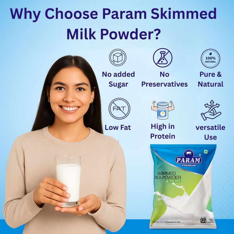 PARAM Premium Skimmed Milk Powder 1kg - Image 8