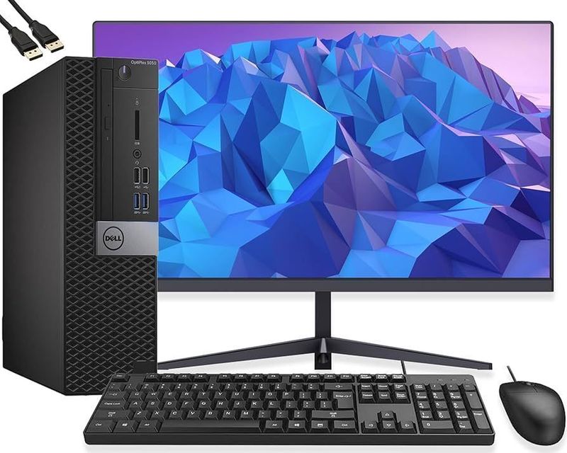 DELL Renewed Desktop PC Set 21.5" FHD Monitor, Intel 6500T, 8GB DDR4, - Image 3