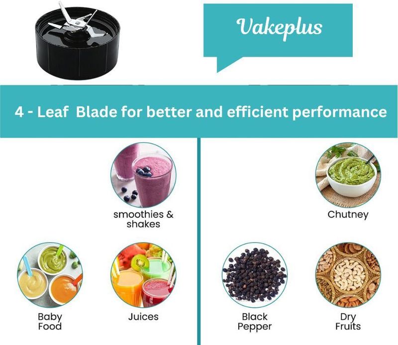 VakePlus वà¥à¤à¤ªà¥à¤²à¤¸ Juicer, Mixer, Grinder, Smoothie Maker|100% Full Copper Motor 500 W (à¤à¥à¤ªà¤°, 2 à¤à¤¾à¤°) - Image 8