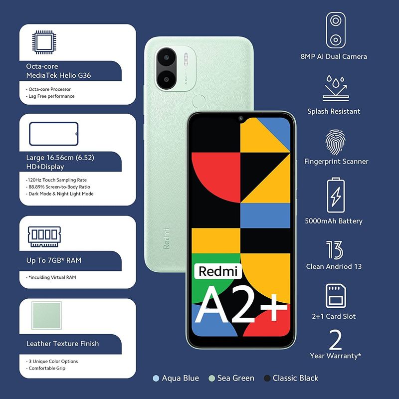 REDMI A2+ (Sea Green, 64 GB) (4 GB RAM) - Image 6