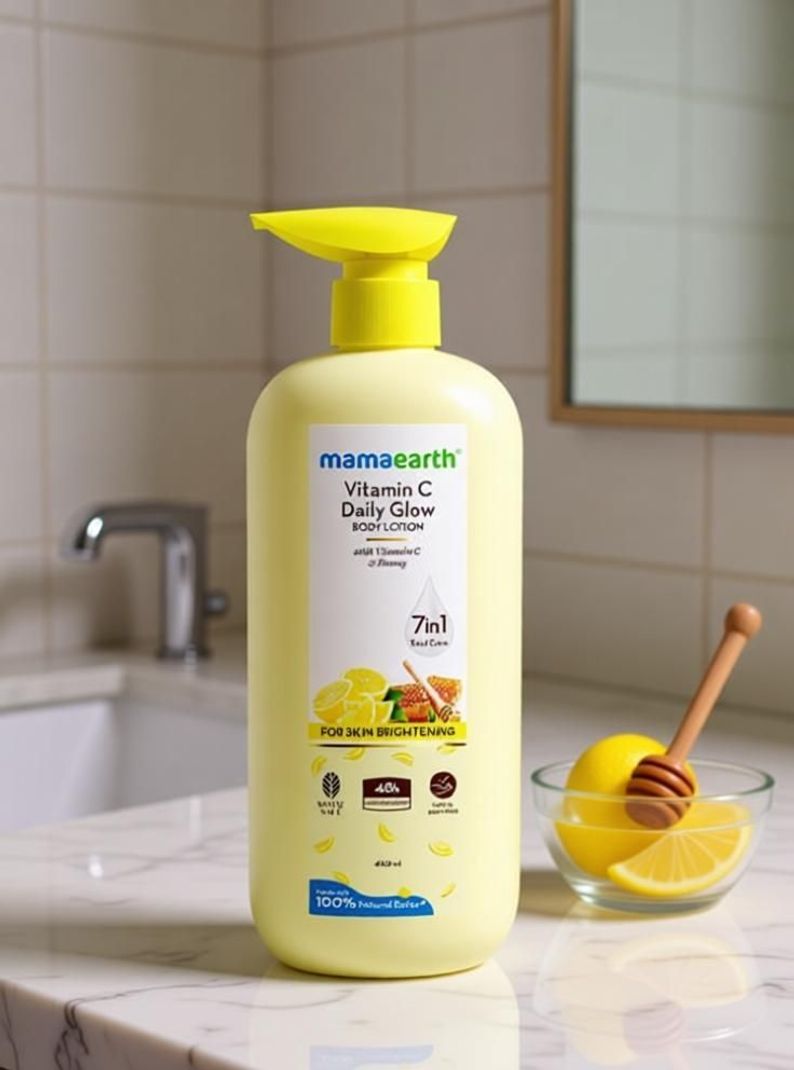 Mamaearth Daily Glow Body Lotion Vitamin C & Honey 400ml - Image 4