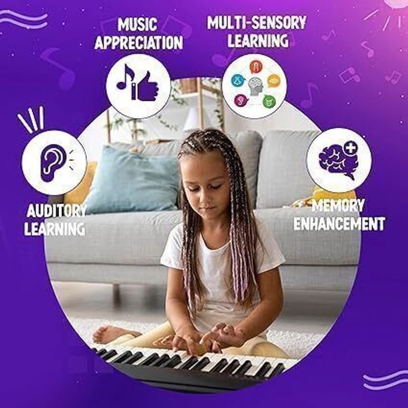 Starlight Sansar 61 Keys Kids Keyboard Piano â Multifunction Musical Learning Piano with USB & Battery Power Analog Portable Keyboard (61 Keys) - Image 6