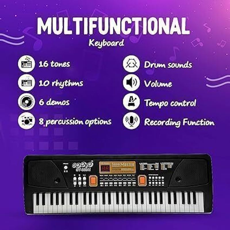 Starlight Sansar 61 Keys Kids Keyboard Piano â Multifunction Musical Learning Piano with USB & Battery Power Analog Portable Keyboard (61 Keys) - Image 5