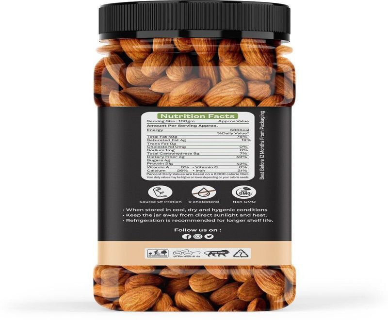 Granic Farms Premium California Almonds 1kg - Image 6