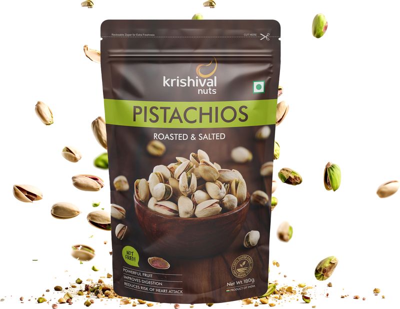 Krishival Pistachios Roasted & Salted Pistachios (1 x 180 g) - Image 3