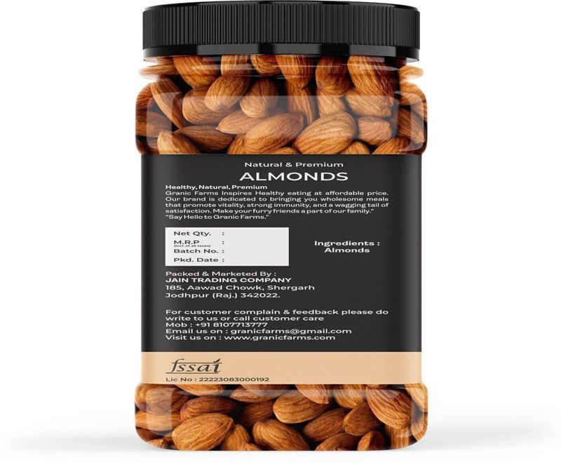 Granic Farms Premium California Almonds 1kg - Image 7