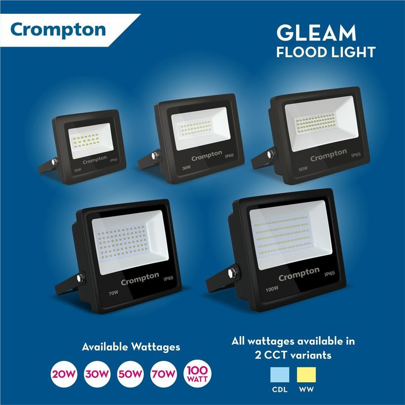 Crompton LDFLX50CDL Flood Light Outdoor Lamp (White) - Image 6