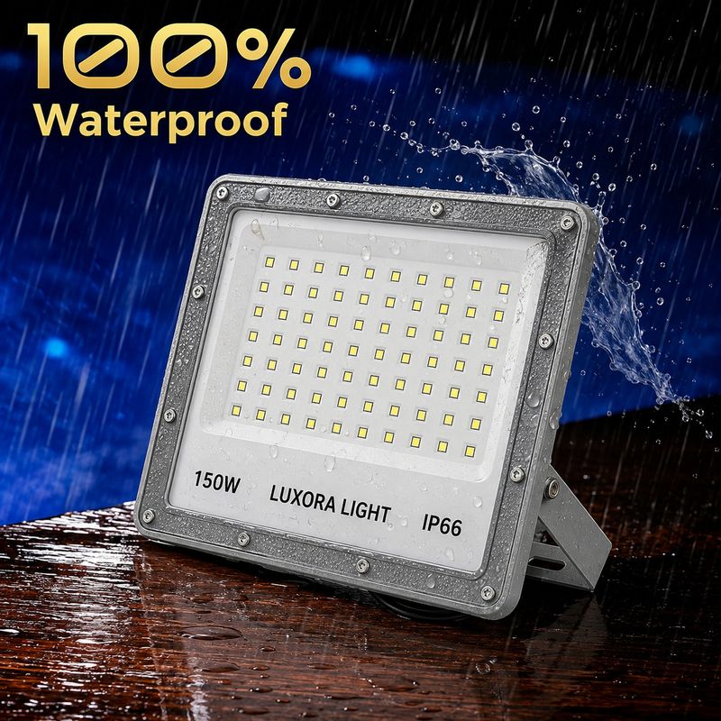 OPM TRADING 150W LED Flood Light IP67 Outdoor Waterproof - Image 6