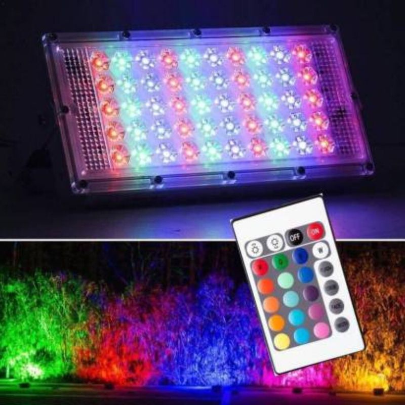 Flysmart 50W RGB LED Flood Light with Remote (Multicolor) - Image 6