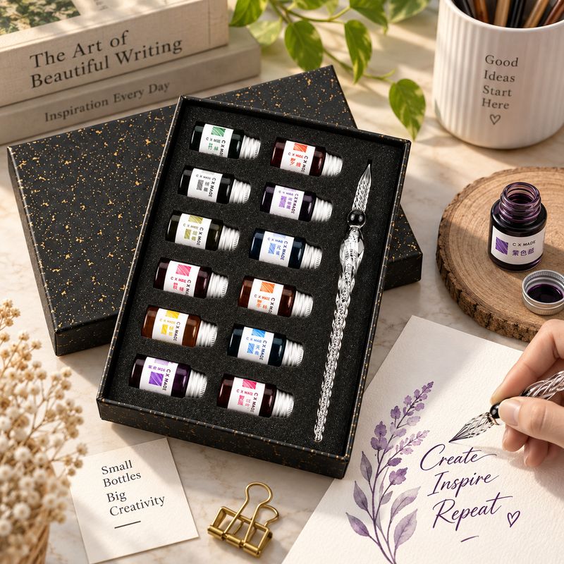 Adoere Dip Pen Calligraphy Set (Pack of 12, Multicolor) - Image 6