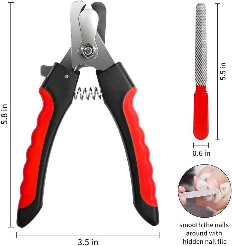 Doggifys 4-in-1 Pet Grooming Kit â Slicker Brush, Nail Clipper, Silicone Bath Brush Set Pet Spa Kit - Image 7