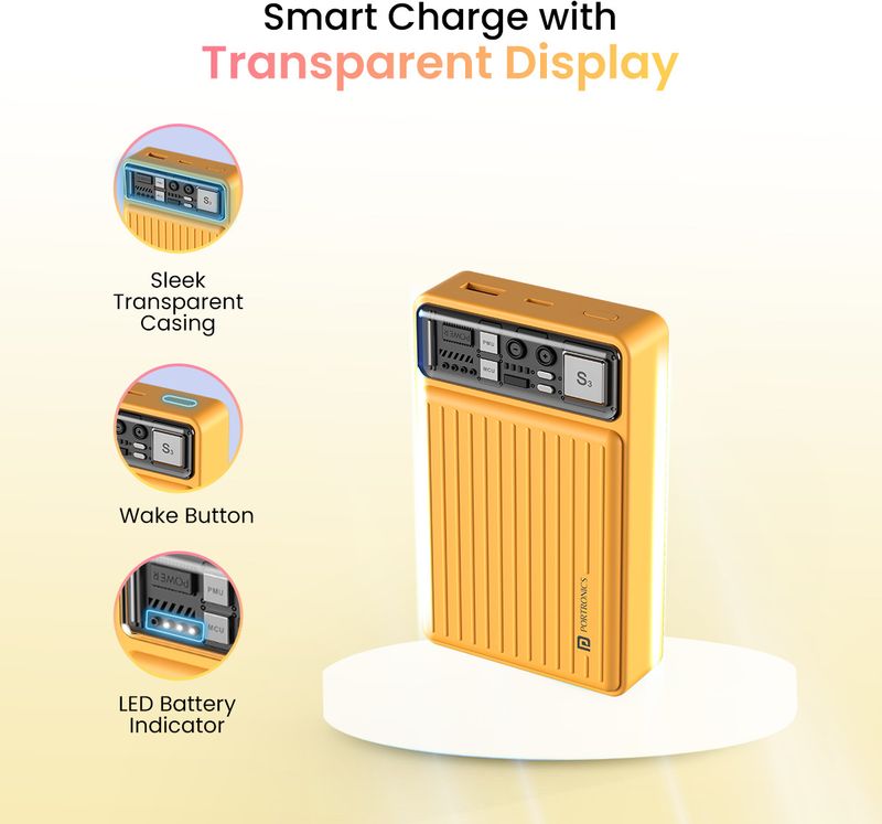 Portronics 20000 mAh 22.5W Power Bank (Yellow) - Image 6