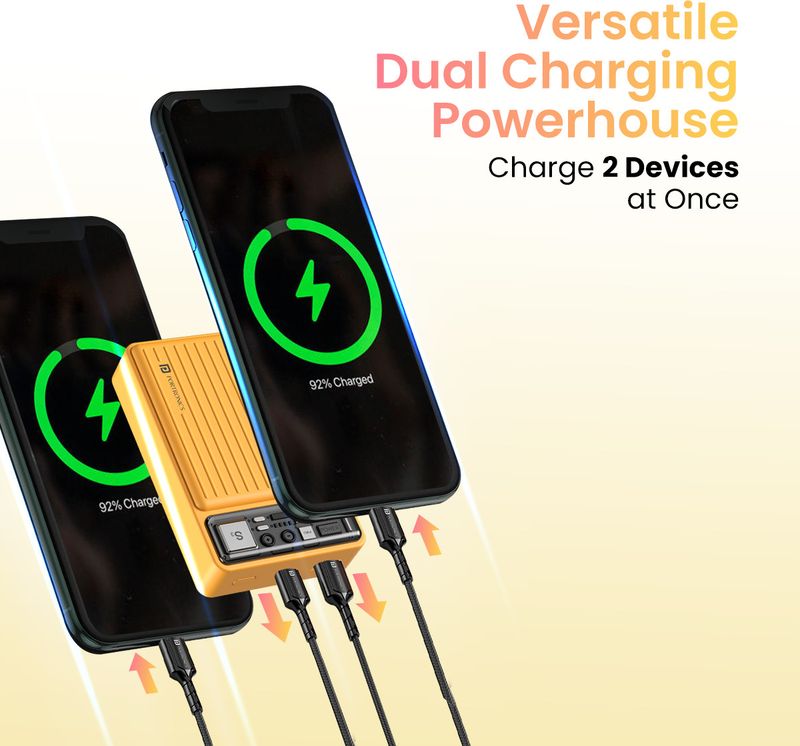 Portronics 20000 mAh 22.5W Power Bank (Yellow) - Image 5