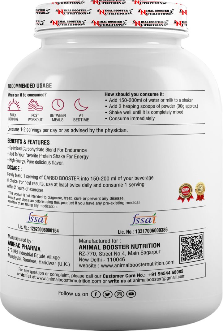 Animal Booster Nutrition Carbo Booster 3kg Chocolate - Image 6