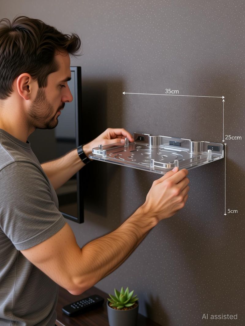 DIVON Acrylic Single Wall Shelf, Clear - Image 5