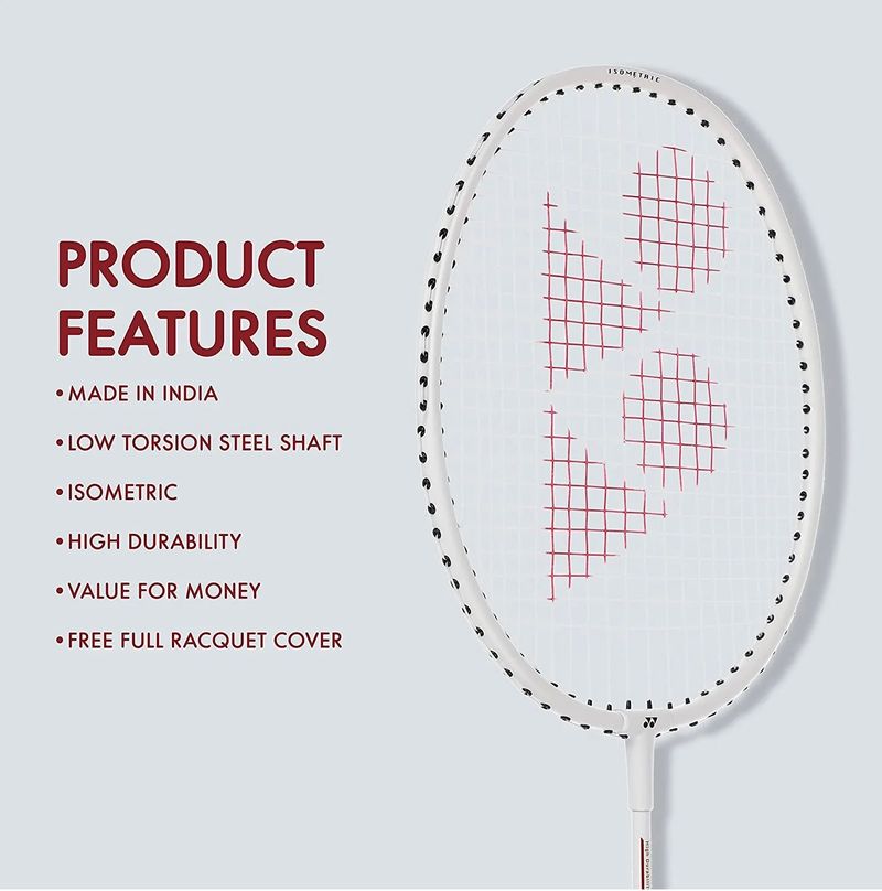 YONEX GR 303i White Strung Badminton Racquet (Pack of 1, 95g) - Image 4