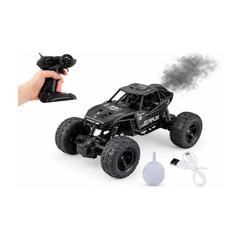 APJ enterprise RC Drift Remote Control Car with Smoke Rock Crawler Toys for Kids Black (Black) - Image 5