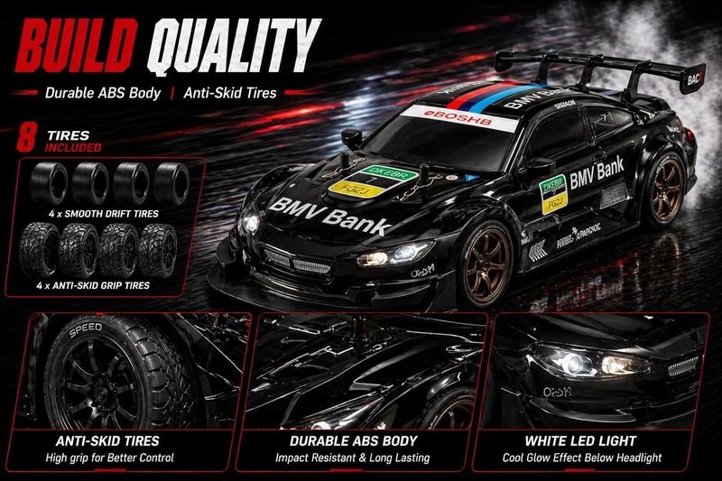 Mini Magic 4X4 RC Drift Car for Adults (Black) - Image 8