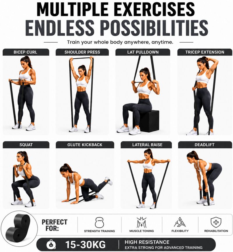 Shopeleven Stretching Band Resistance Levels, Fitness Yoga Tension Band, Suitable Pull Resistance Tube (Black) - Image 6