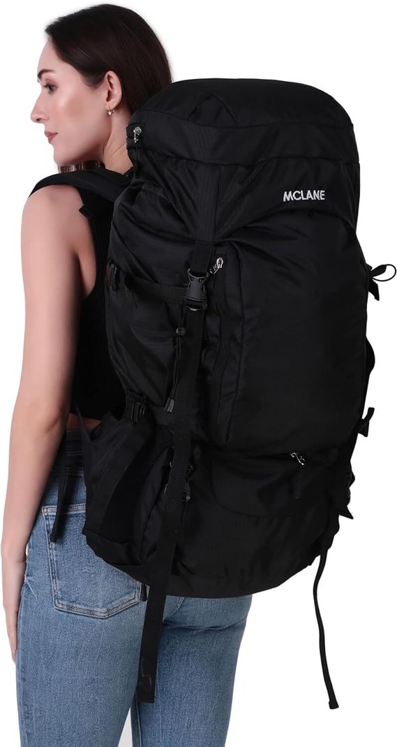 McLane 60L Trekking Backpack Rucksack (Black) - Image 7