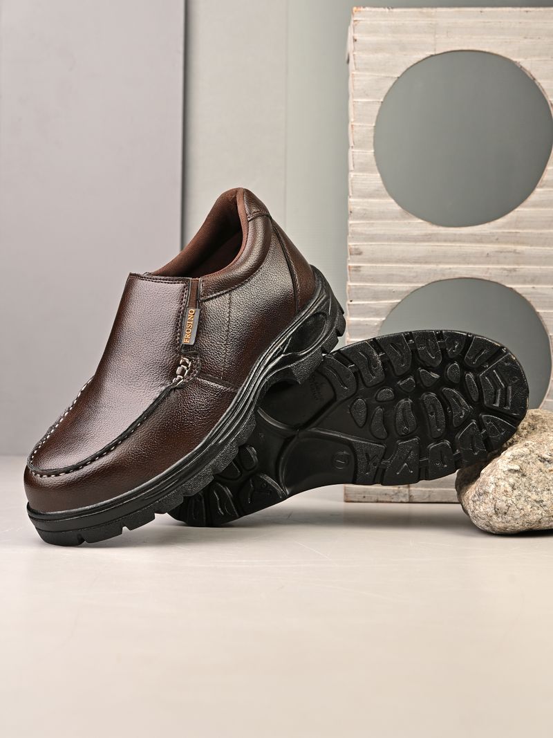 FROSINO Steel Toe Synthetic Leather Safety Shoe (Brown, S1, Size 7) - Image 5