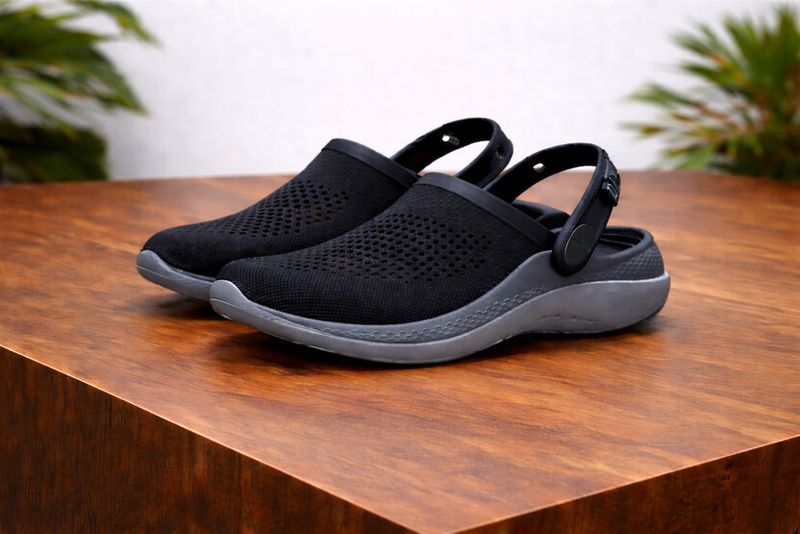 Elite Men LITE OFF RIDE 360 CLASSIC STRAP Clogs Sandal (Black, Grey , 9) - Image 5