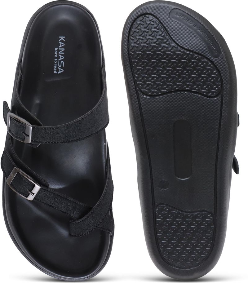 KANASA Men Sandal (Black , 8) - Image 7