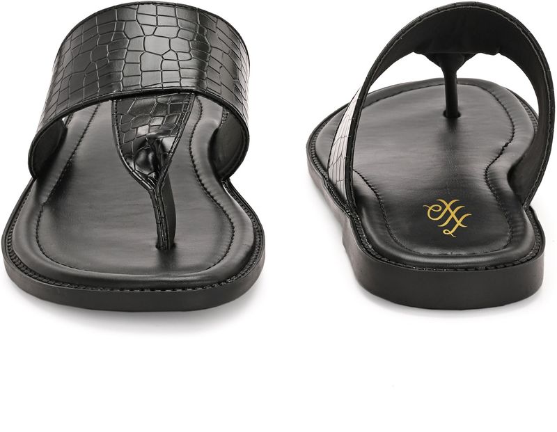 House of Pataudi Men Sandal (Black, 7) - Image 7