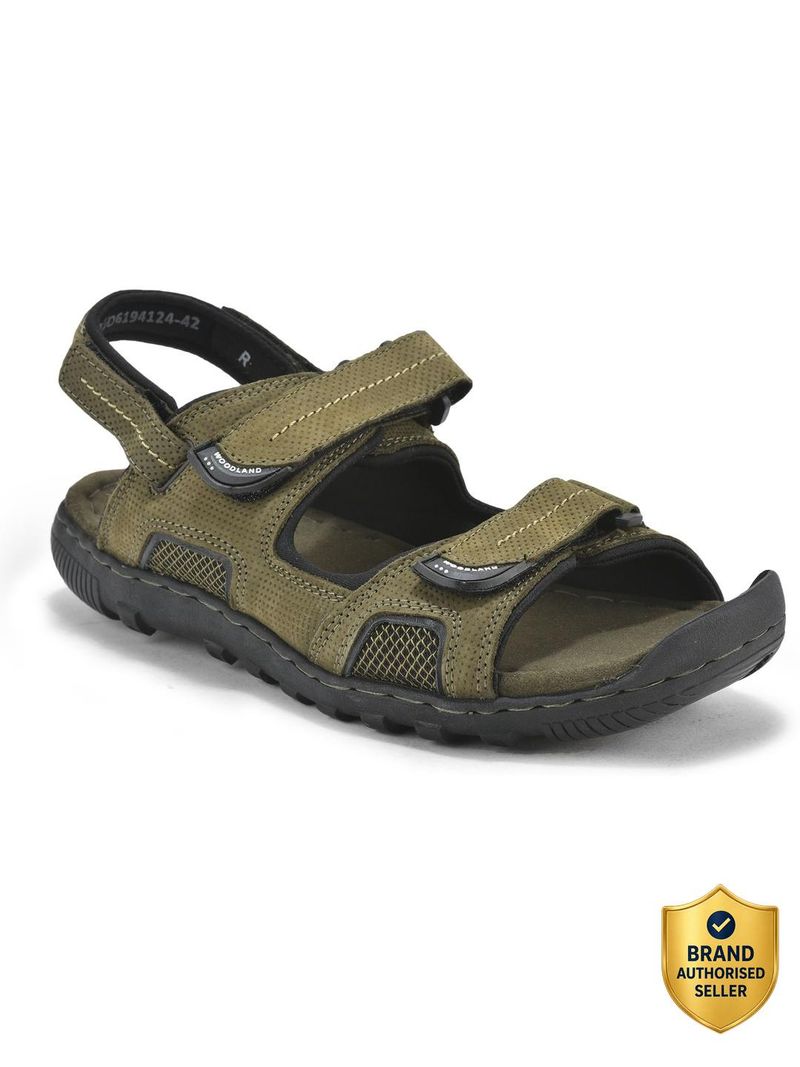 WOODLAND Men Outdoor Comfortable Lightweight Everyday Use Casual Sandal (Olive , 9) - Image 5