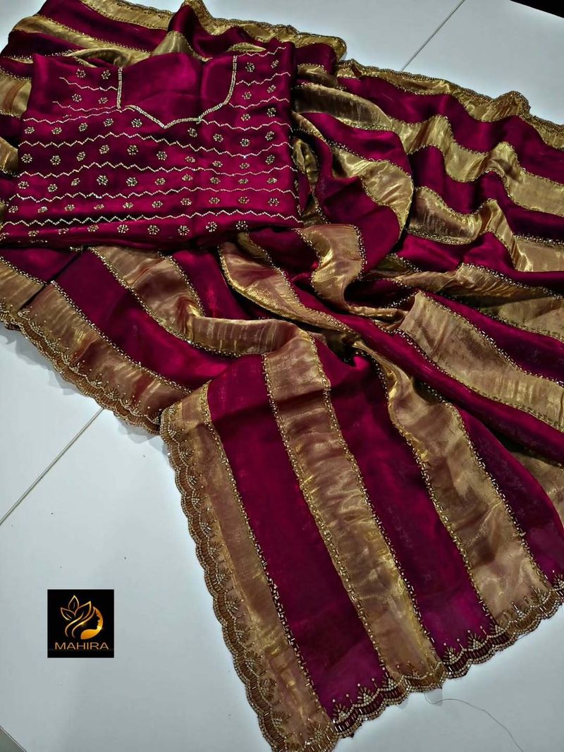 PROSILITIESYUVA Color Block Bollywood Silk Blend Saree Multicolor - Image 2