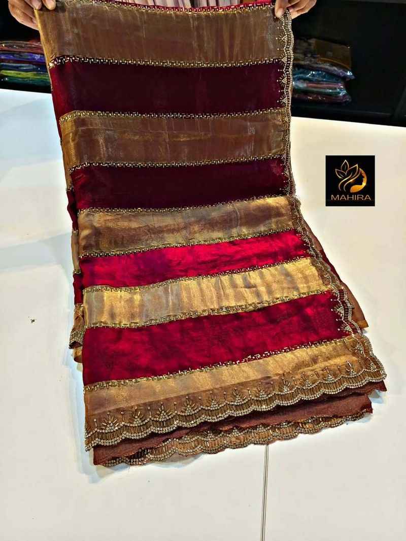 PROSILITIESYUVA Color Block Bollywood Silk Blend Saree Multicolor - Image 4