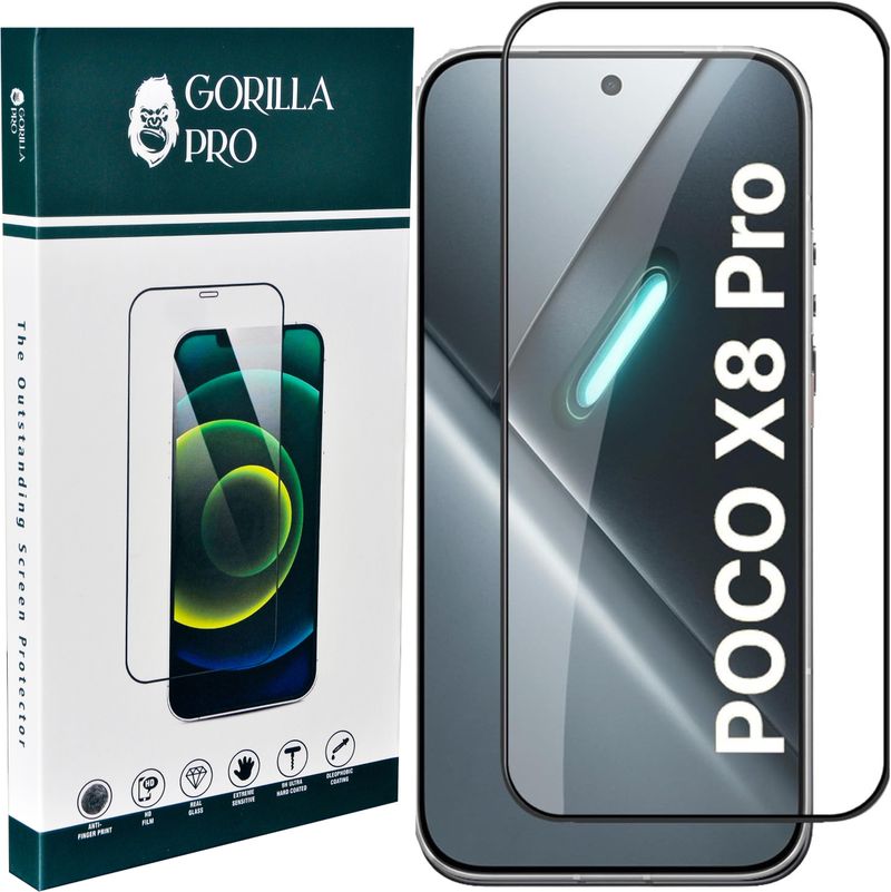 GORILLA PRO Edge To Edge Tempered Glass for Poco X8 Pro 5G (Pack of 1) - Image 5