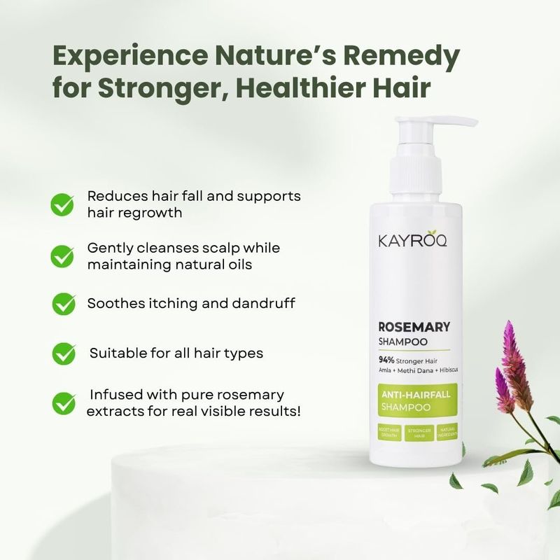 KAYROQS Rosemary Shampoo with Amla, 200ml - Image 3