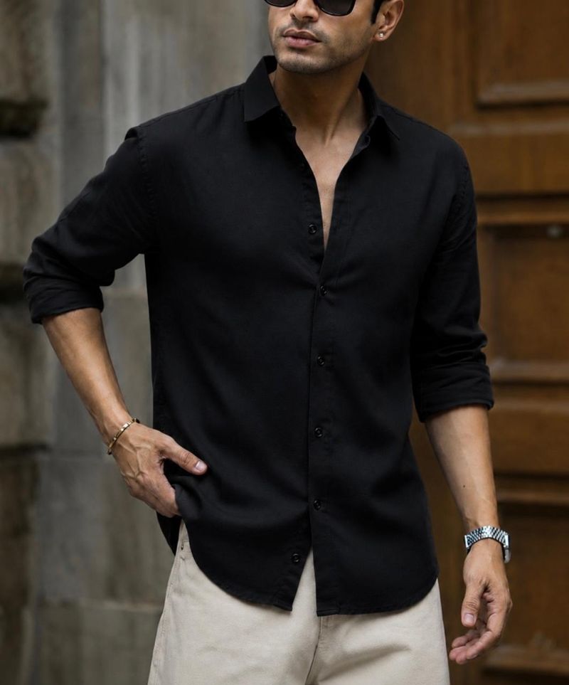 JACKBELLA Men Regular Fit Solid Button Down Casual Shirt - Image 7
