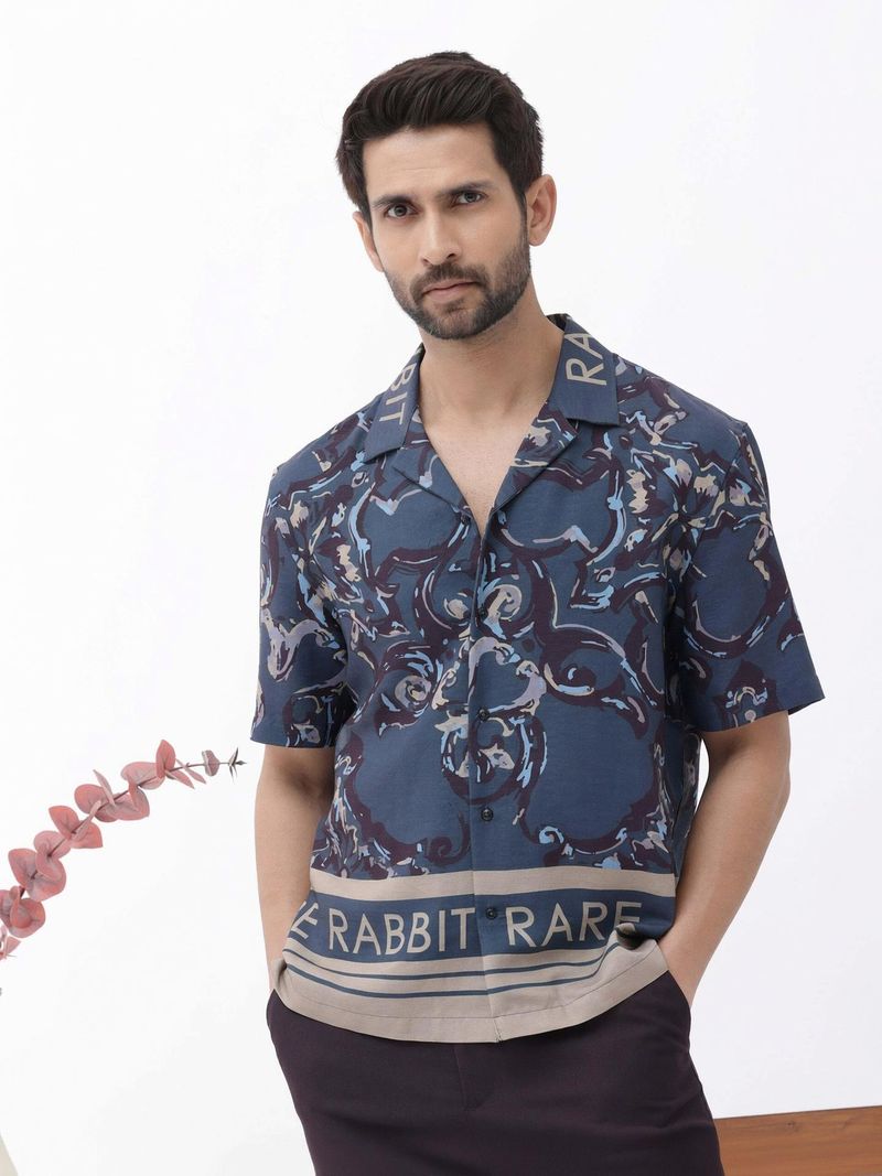 RARE RABBIT Men Boxy Fit Printed Casual Shirt - Image 3